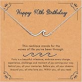 RZKING Birthday Gifts For Women, Dainty Wave Necklace Unique Gifts For Women, Birthday Necklace For Women Friend Sister Daughter Mom Granddaughter Grandma Nana...