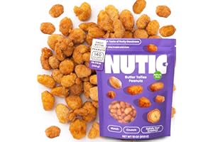 Nutic Gourmet Butter Toffee Peanuts - 1 lbs of Crunchy, Candied Peanuts for Snacking - Sweet & Toasted Nut Mix with a Butter Flavor - Ideal for Health-Conscious Snackers & Holiday Gift Giving