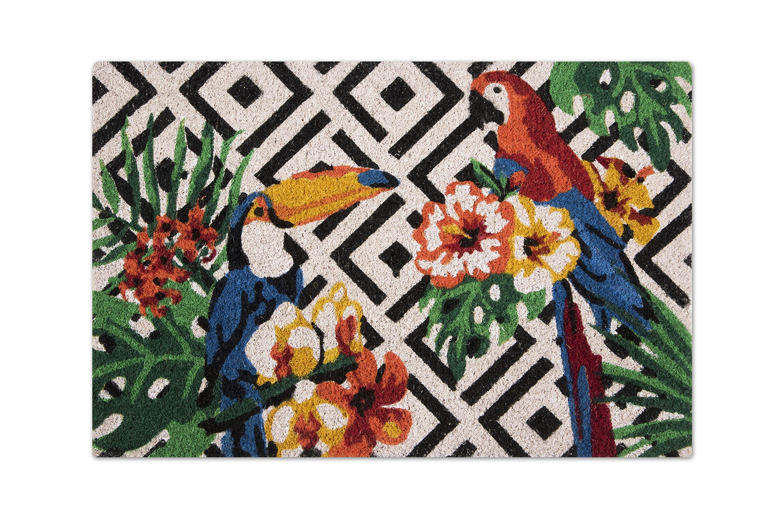 Excelsa Tropical Entrance Doormat Coir Fiber, Multi-Colour, 40 x 60 cm