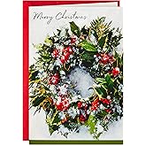 Hallmark Boxed Christmas Cards, Snowy Wreath (40 Cards and Envelopes)