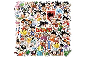 RUBANG Anime Dragon Bal Stickers for Kids and Teen, Waterproof Anime Cartoon Stickers for Water Bottle Guitar Laptop, Vinyl Decal for Phone Skateboard Travel Case