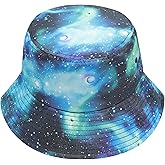 ZLYC Unisex Cute Print Bucket Hat Summer Travel Fisherman Cap for Women Men Teens