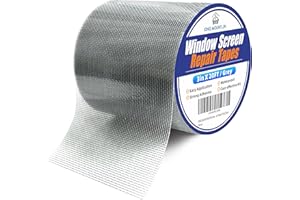 KING MOUNTAIN Grey Window Screen Repair Tape,3inX20FT Heavy Duty Screen Repair Kit for Window Screen and Screen Door Tears Holes,Strong Adhesive & Waterproof Window Screen Patch