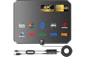 600+ Miles Range TV Antenna, Indoor Outdoor Digital Antenna for Smart HDTV&Old TV, TV Antenna with Signal Booster Amplified-4