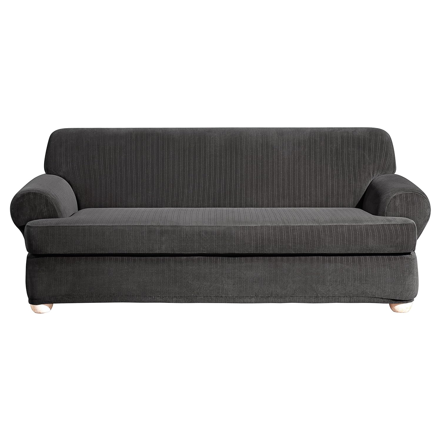 Amazoncom Sure Fit Stretch Pinstripe 2 Piece Sofa Slipcover