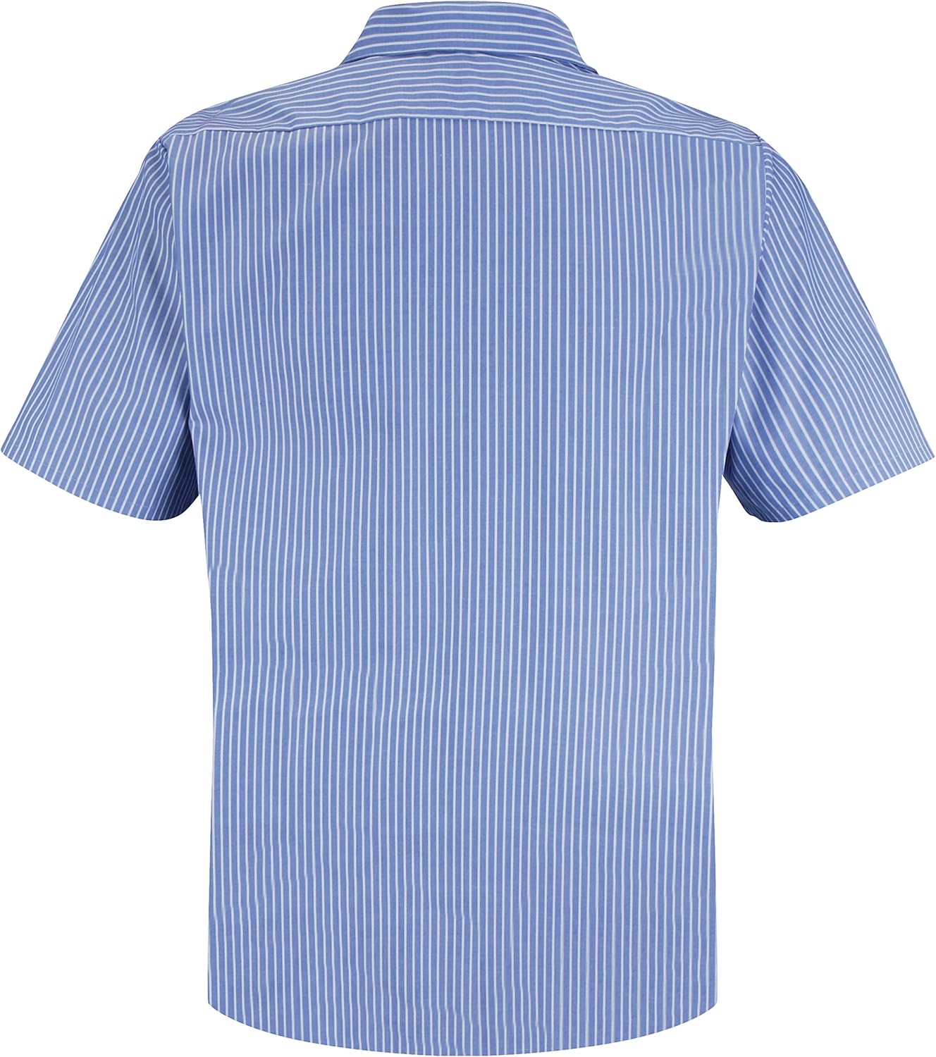 Red Kap Men's Industrial Stripe Work Shirt, Regular Fit, Short Sleeve: Clothing