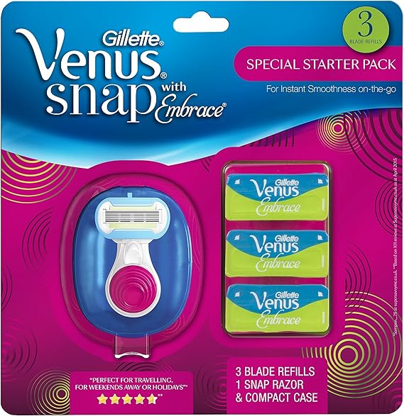 Venus Snap Razor and 3 Embrace Blades Pack Amazon.co.uk Kitchen & Home