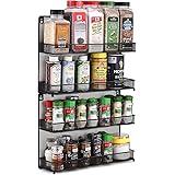 CAXXA 2 PK 2 Tier Mesh Kitchen Counter-top or Wall Mount Spice Rack Jars Storage Organizer, Bronze