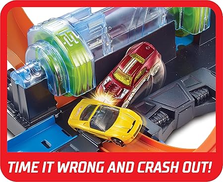 hot wheels corkscrew crash