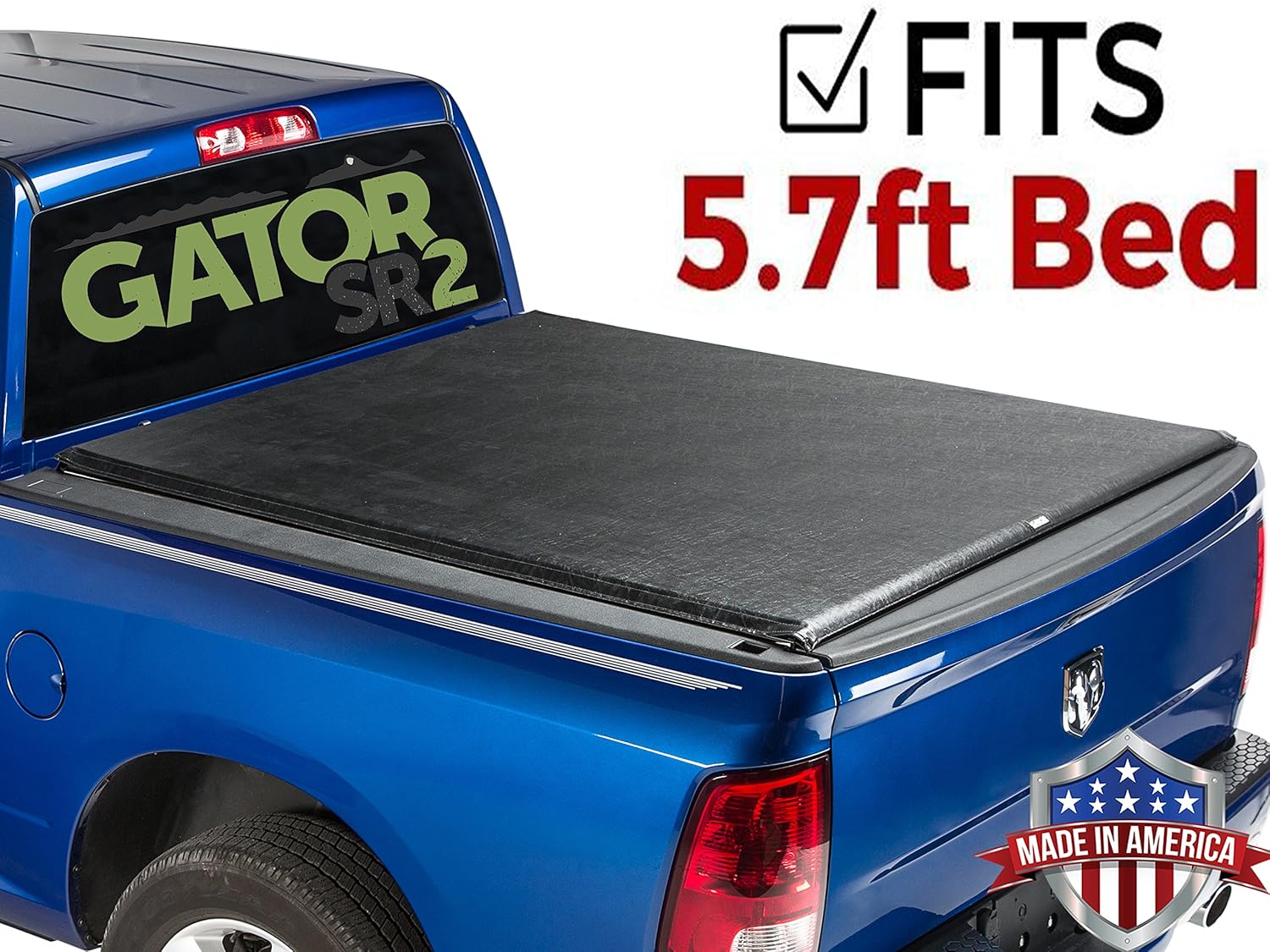 Tyger T2 Roll Up Low Profile Tonneau Cover Fits 2009 2019 Dodge Ram 8ft Bed