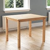 Vida Designs Corona Dining Set 2 Seater Pine Wood Table and Chairs 75 cm view 4