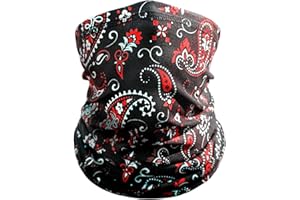 Indie Ridge Motorcycle Outdoor Face Mask - Paisley Motorcycle Ski Snowboard Winter Face Mask (Black)