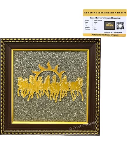 Amazon.com - Amazing Gemstone Pyrite Stone Frame With 7 Running
