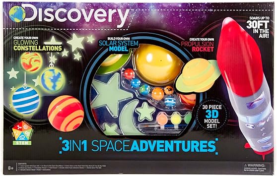 Discovery 3 In 1 Space Adventures By Horizon Group Usa Stem Science Kit Includes 3 Science Fair Experiments Build Create A Launch Rocket Solar