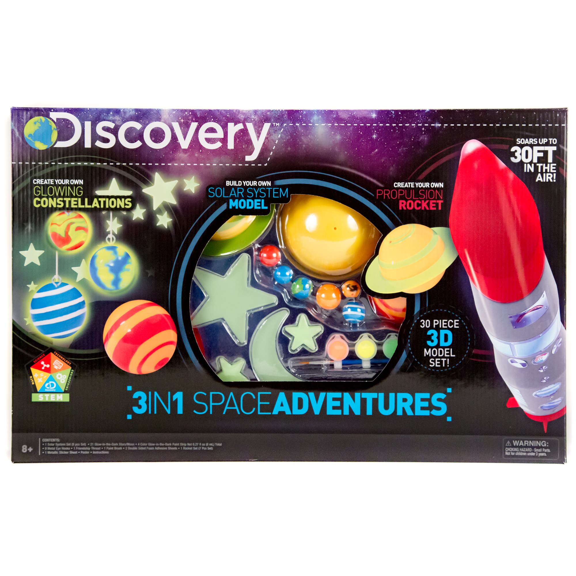 Discovery 3 In 1 Space Adventures By Horizon Group Usa Stem Science Kit Includes 3 Science Fair Experiments Build Create A Launch Rocket Solar
