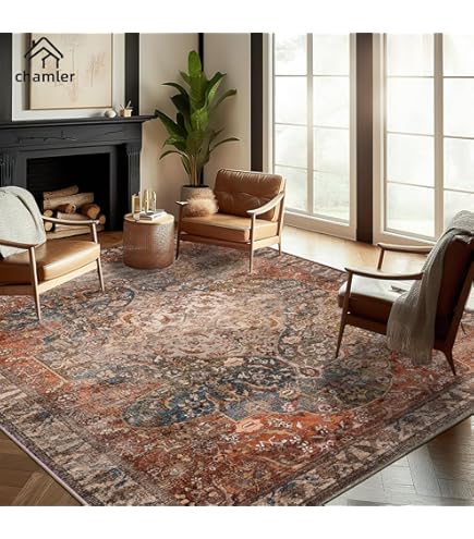 Amazon.com: CHAMPLANT Area Rug 9'x12' Washable Vintage Traditional