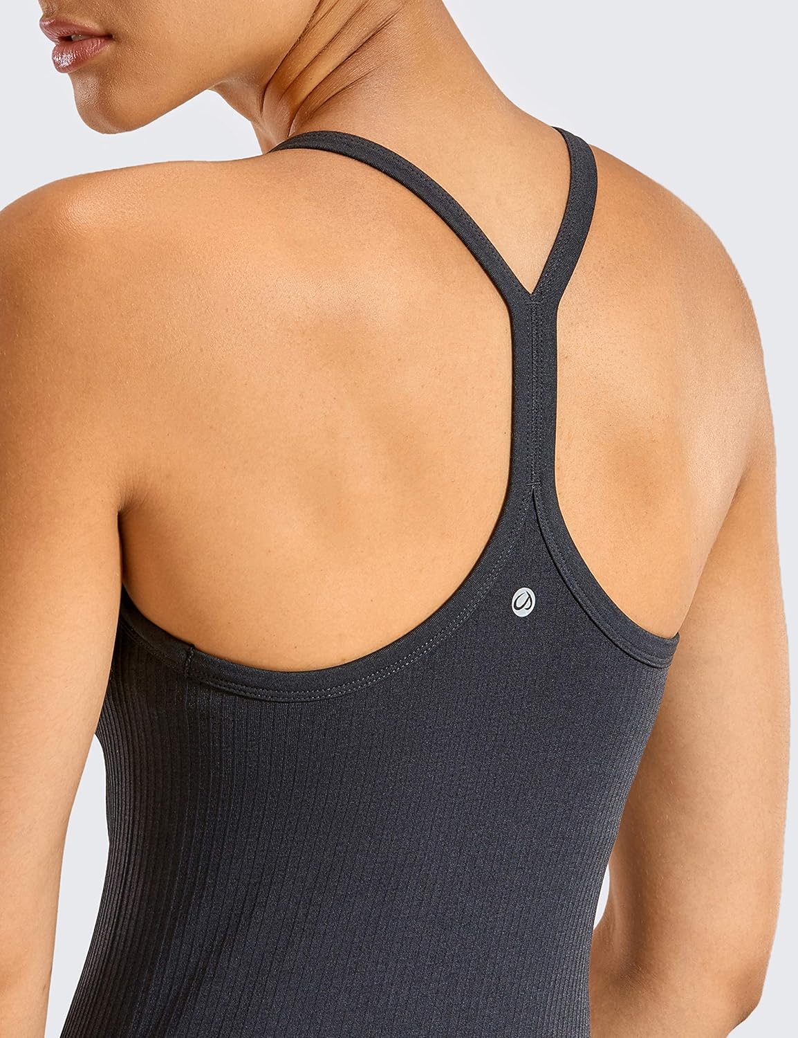 CRZ YOGA Seamless Workout Tank Tops for Women Racerback Athletic Camisole Sports Shirts with Built in Bra at  Women’s Clothing store