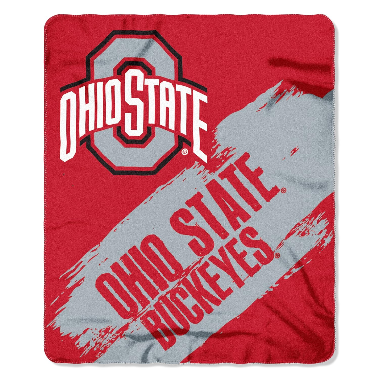 Officially Licensed NCAA "Painted" Printed Fleece Throw Blanket, 50" x 60", Multi Color