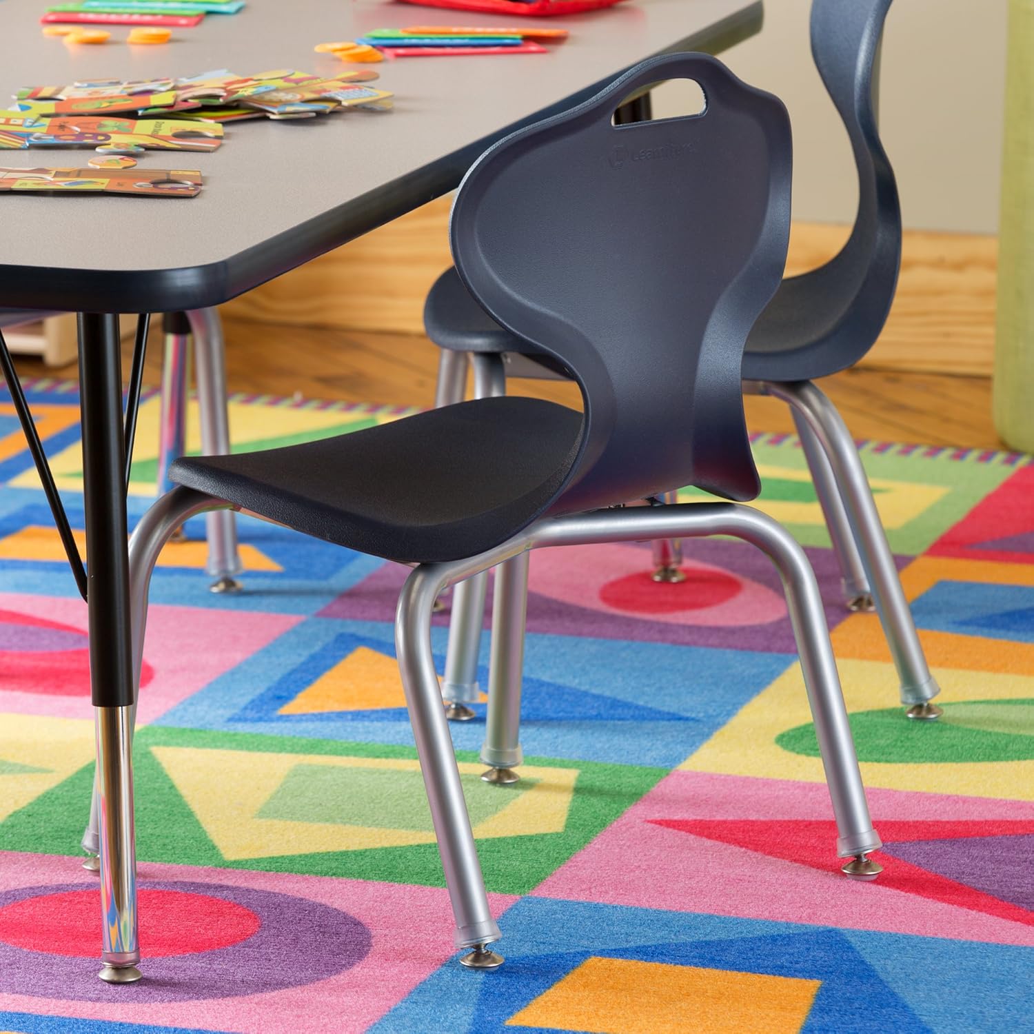 Learniture Profile Series School Chair, 12" Seat Height, Navy, LNT-PRO12NV (Pack of 4): Industrial & Scientific