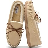 Project Cloud 100% Genuine Leather Moccasin Slippers for Women Loafers | Womens loafers Memory Foam Insole - Fuzzy Slippers for Women Indoor &amp; Outdoor - Womens Slippers Fall Shoes Loafers for Women