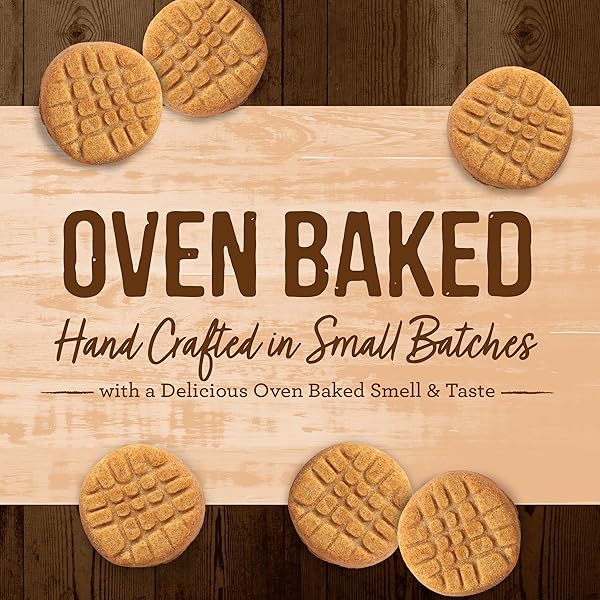 MERRICK OVEN BAKED DOG TREATS, NATURAL COOKIES FOR DOGS, PAW’SOME P’NUT BUTTER COOKIE WITH REAL PEANUT BUTTER – 11 OZ. BAG