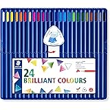 Staedtler Ergosoft Colored Pencils, Set of 24 Colors in Stand-up Easel Case (157SB24)