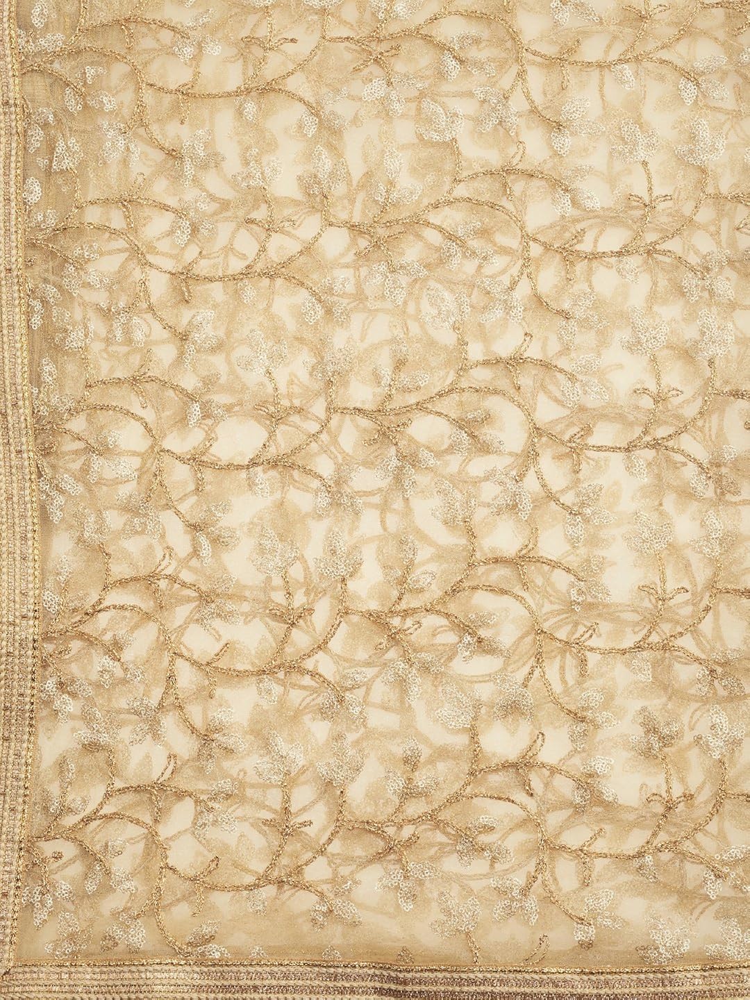 dupatta bazaar woman's gold embroidered net dupatta