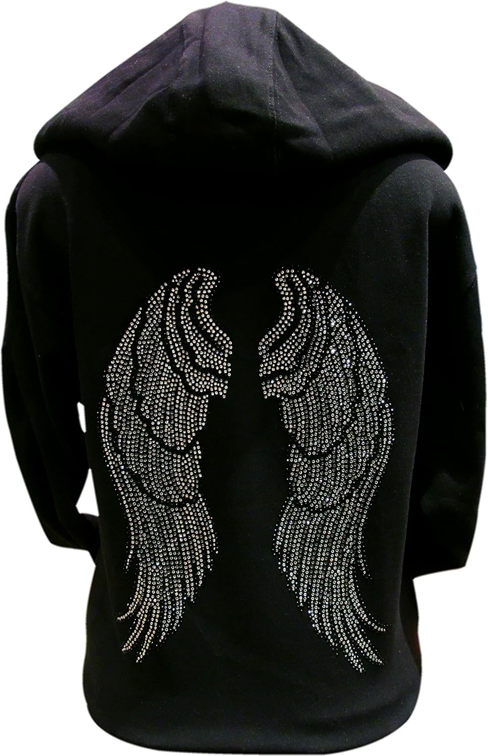 angel wing hoodies with rhinestones