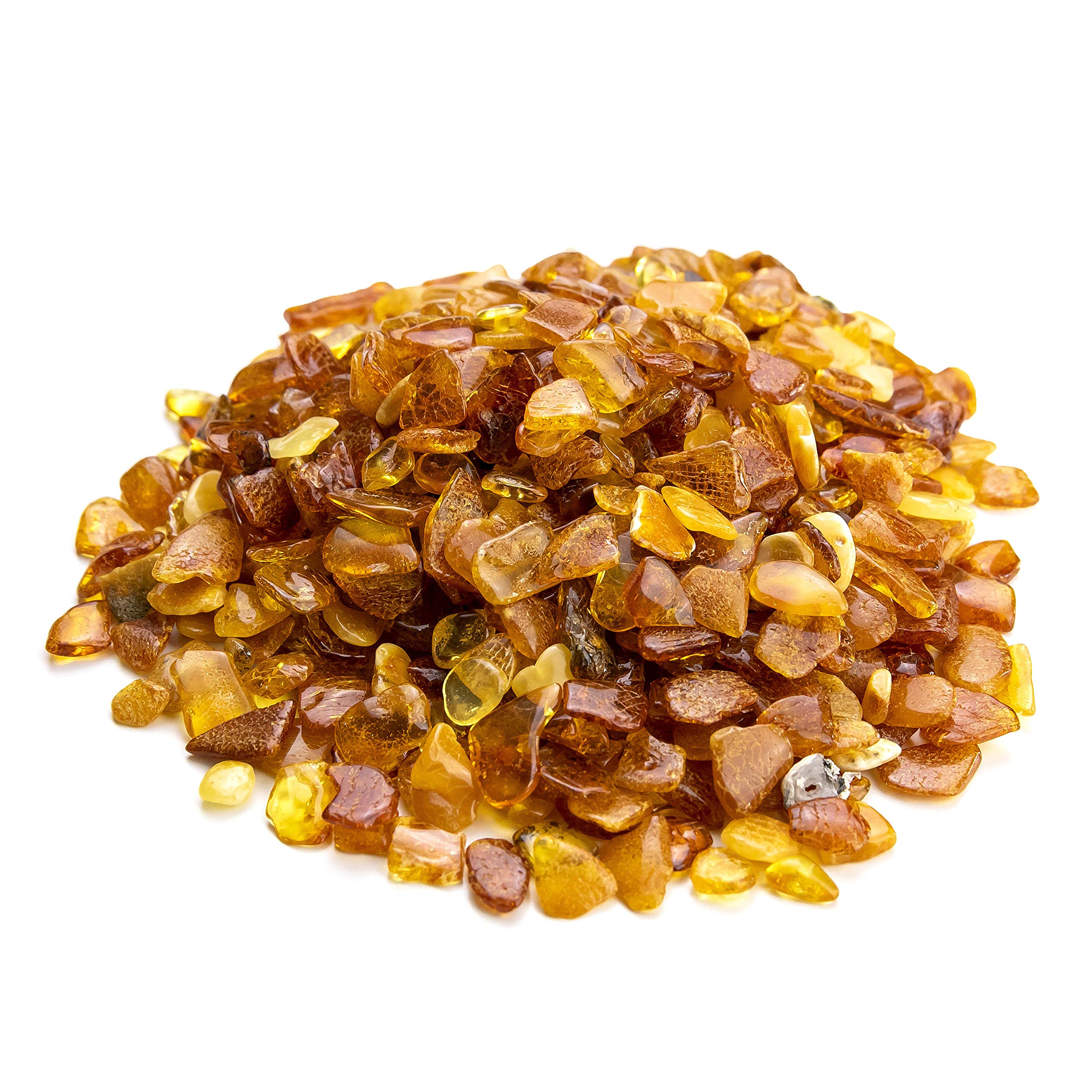 Amber Stones Polished and Raw 100% Natural Baltic Chips Resin Ambar Piedra for DIY Crafting Jewelry and Beading Loose Beads (No Holes) - Amber Culture