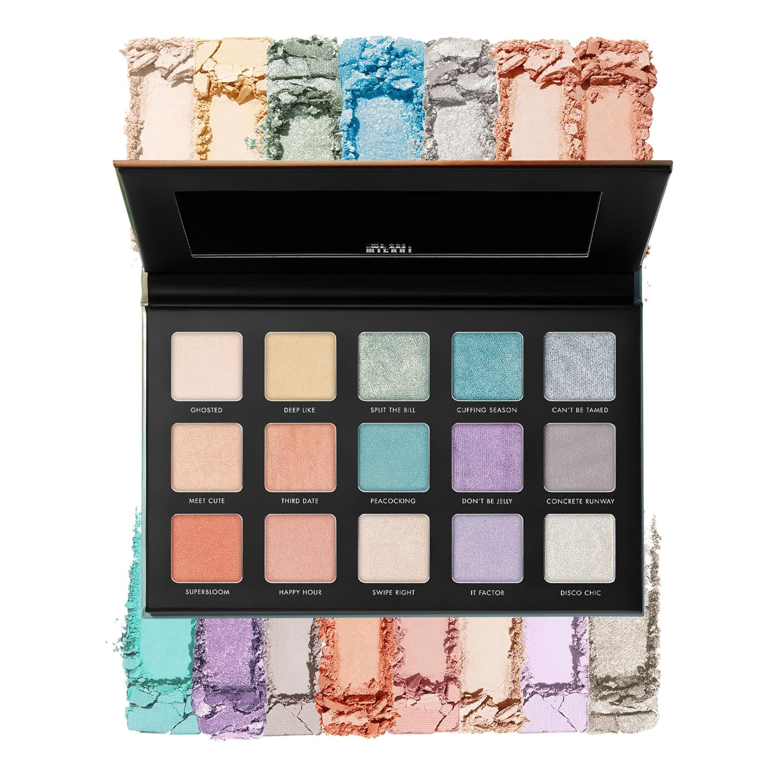 Amazon Com Milani Gilded Pastel Eyeshadow Palette 15 Colors Highly Pigmented Matte Shimmer Glitter Eye Shadow Makeup Palette Kit Beauty