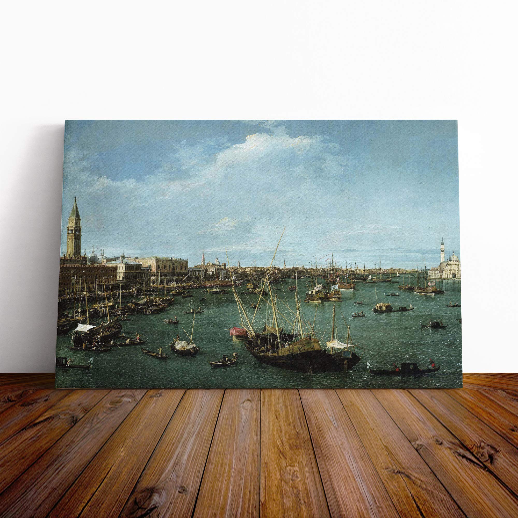 Giovanni Canaletto San Marco, Venice Canvas Print | Gallery Wrapped 30mm Frame Wall Art | 20x14 inches | Ready to Hang | Classic Picture | Living Room Bedroom Lounge Office