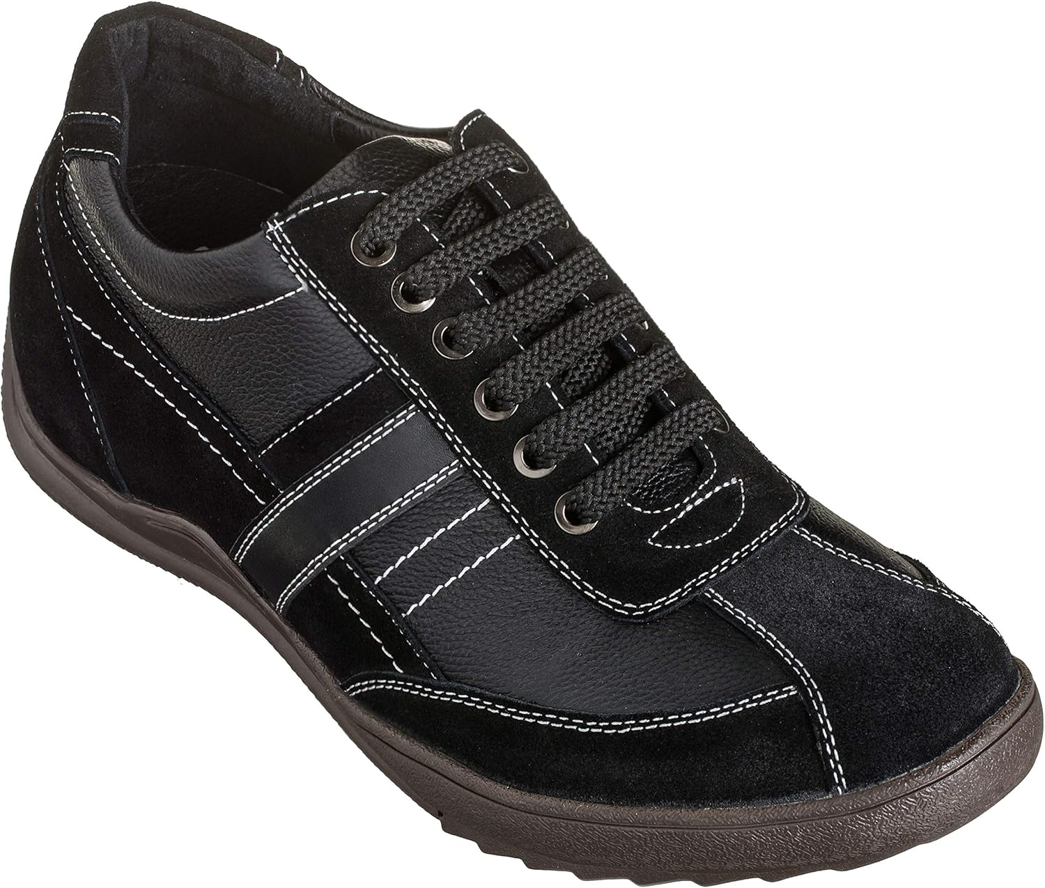 black leather trainers white sole mens