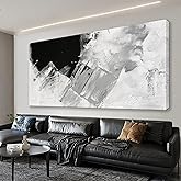 TAIJXAGSG Abstract Canvas Art Wall Decor Painting Home Wall Decor 20x40 Inch Decorations Black Grey Abstract Wall Art Office Canvas Picture For Bedroom Kitchen Office Artwork