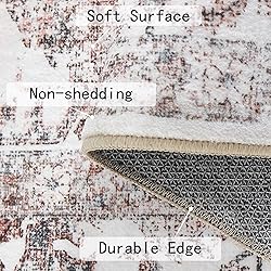 PureCozy Red Area Rug 2x3 Entryway Rug Kitchen