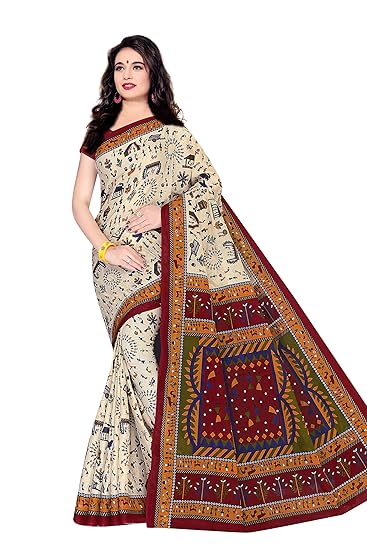 Womens Pure Cotton Saree without Blouse Piece (1560_beige)