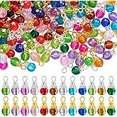 COGCHARGER 120/240 Pcs Crystal Dangle Charms for Jewelry Making Bulk Small Cute Charms Acrylic Beads Pendants with Silver Gold Caps for Earring Necklace Bracelet DIY Supplies