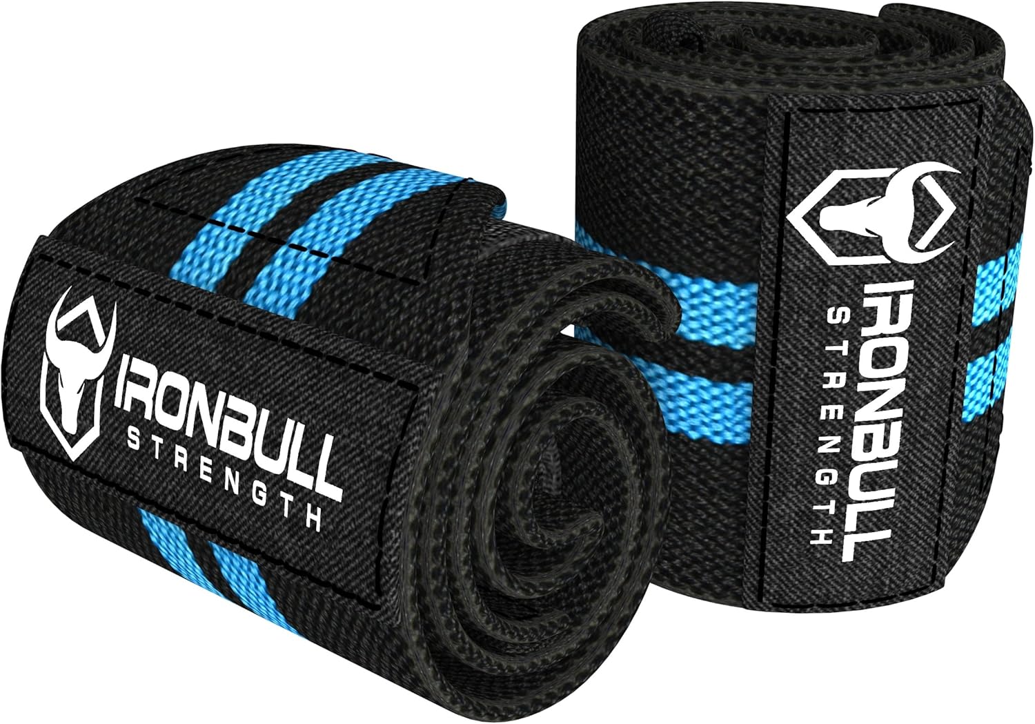 Wrist Wraps (18" Premium Quality) for Powerlifting, Bodybuilding, Weight Lifting - Wrist Support Braces for Weight Strength Training (Black/Blue) : Sports & Outdoors