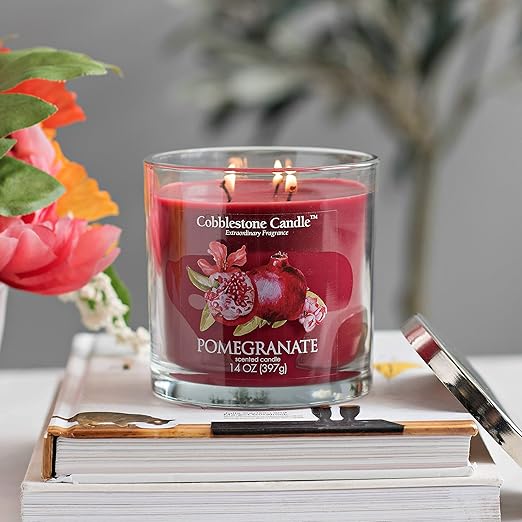 Amazon Com Cobblestone Candle Triple Wick 14 Oz Jar Candle