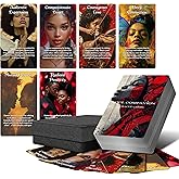 ZZBUY Confession of Soulmate Oracle Cards, African American Black Love Oracle Cards Deck with Meanings on Them, Soulmates and Twin Flames Oracle Cards for Beginner, Love Relationships (Black)
