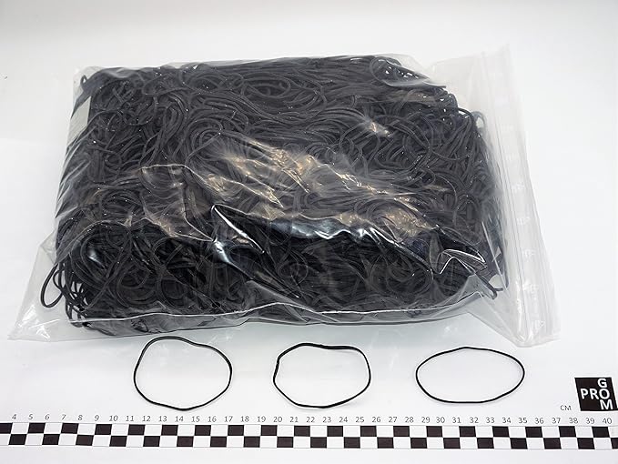 Progom - Gummibänder - 80(Ø50)mm x 1.7mm - schwarz - beutel 1kg