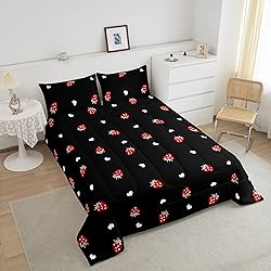 Red Strawberry Bedding Set Full Size, Soft Kawaii
