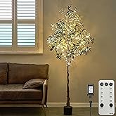 Hairui Lighted Olive Tree with 300 Warm White Fairy Lights 6FT with Dimmer and Timer, Faux Greenery Tree Lights for Indoor Outdoor Home Decoration