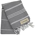 Bersuse Serviette Turque 100% Coton - Peshtemal 95x175cm Violine - Plage, Hammam, Voyage - OEKO-TEX