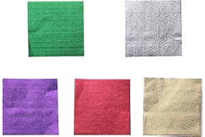 Sowaka 100 Pcs Chocolate Wrapper 4 x 4 Inch Aluminum Foil Wrapper Gold Square Wrapping Paper Supplies for Candies Packaging D