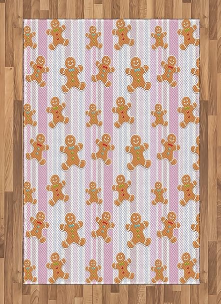 Amazon.com: Ambesonne Gingerbread Man Area Rug, Kids Pattern with