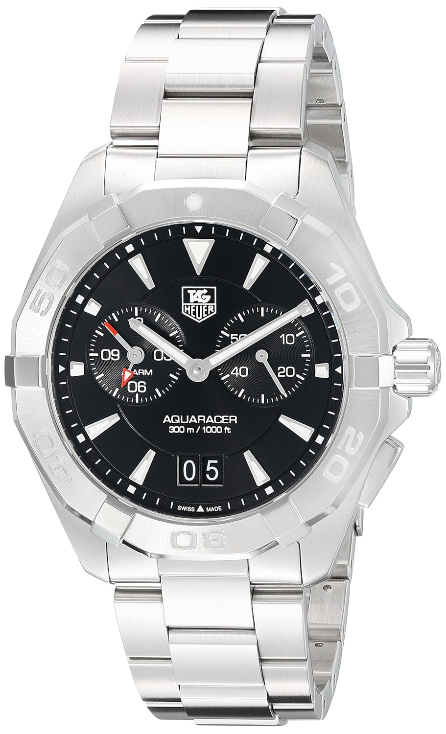 TAG Heuer Aquaracer WAY111Z.BA0928 - Orologio Moderno Al Quarzo, Cassa 40,5 Mm, Bracciale Acciaio