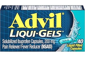 Advil Liqui-Gels Pain Reliever And Fever Reducer, Pain Medicine For Adults With Ibuprofen 200mg For Headache, Backache, Menstrual Pain And Joint Pain Relief - 40 Liquid Filled Capsules