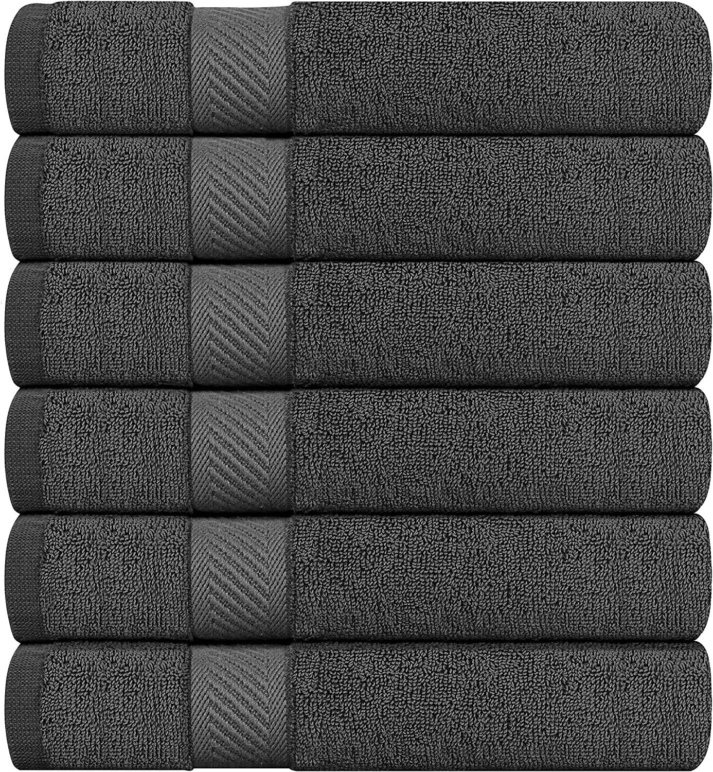 Utopia Towels Medium Cotton Towels, Gray, 24 x 48 Inches Towels for Pool, Spa, and Gym Lightweight and Highly Absorbent Quick Drying Towels, (Pack of 6): Home & Kitchen