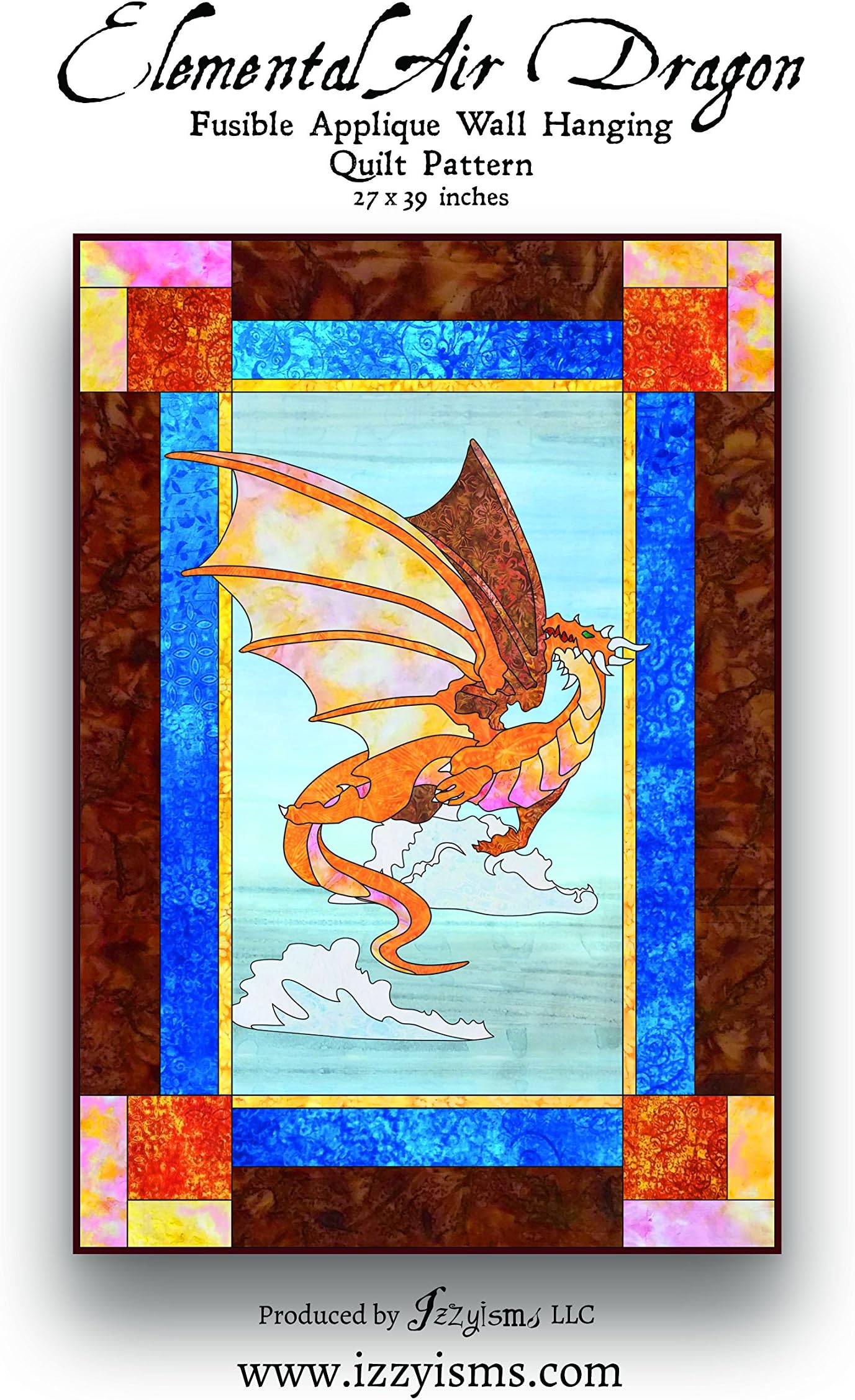Quilt Pattern Elemental Air Dragon 27" x 39"