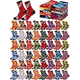 Ramede 48 Pairs Easter Socks Buk Novelty Cozy Easter Egg Bunny Rabbit Crew Sock Gifts for Women Men